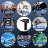 Compressed Air Duster, 3 Gear to 51000RPM Cordless Electric Air Duster, 6000mAh Rechargeable Air Blower with LED Light for Laptop Computer Camera Keyboard Cleaning Dust Hair Replace Compressed Air Can - Image 4