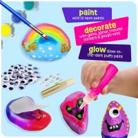 Dan&Darci Kids Rock Painting Kit - Glow in The Dark - Arts & Crafts Gifts for Boys and Girls Ages 6-12 - Craft Activities Kits - Creative Art Toys for 6, 7, 8, 9, 10, 11 & 12 Year Old Kid - Image 6