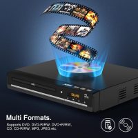 DVD Players for TV with HDMI,Plays All Regions and Formats,CD Player for Home,Support 1080P Video/CD/DVD/VCD/JPEG/USB, Remote, HDMI and RCA Cables Included - Image 2