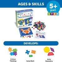 Learning Resources STEM Explorers Pixel Art Challenge - Math Puzzles, Pattern Blocks, Creativity for Kids Sensory Bin, Arts and Crafts, Math Manipulatives, Building Toys, Montessori - Image 5