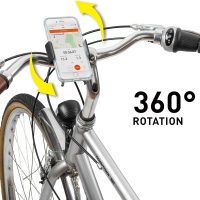 Nite Ize Squeeze Rotating Smartphone Bar Mount - Bike Mount Phone Holder for Handlebars - Phone Holster Accessories - Rotating Phone Holder with Easy-to-Squeeze Levers - Translucent - Image 5