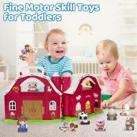 Aigybobo Farm Animals Big Barn Toys for 1 2 3 Year Old, Toddler Montessori Learning Toy, Farm Playset with Animal Figures and DIY Stickers, Christmas Birthday Gift for Baby Boys Girls Age 12-18 Months - Image 5