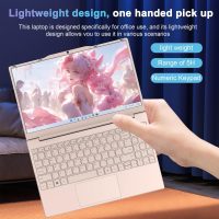 14'' Student Laptop Computer,1080P FHD Display,8GB RAM,512GB SSD,N5095 CPU College Student Pink Laptop,Numeric Keypad,256GB TF Card,Webcam, 5GWiFi, HDMI,Pink - Image 6