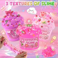 6 Pack Slimes, Pink Slime Kids, Cloud Slime kit for Girls Ages 8-12, Toys for Girls and Boys, for Kids Slime Set Party kit Goodie Bag Stuffers, 4 5 6 7 8 9 10 Year Old Girl Birthday Gift Cute Stuff - Image 4