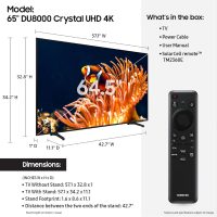 Samsung 65-Inch Class 4K Crystal UHD DU8000 Series HDR Smart TV w/Object Tracking Sound Lite, Motion Xcelerator, Ultra Slim Design, Gaming Hub, Alexa Built-in (UN65DU8000, 2024 Model) - Image 2