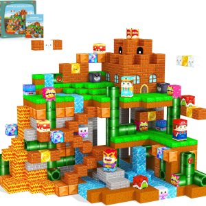 Magnetic Blocks Kids Toys & Games, Magnetic Building Cubes Montessori Construction Sensory Toys for 3-5 5-7 6-8 8-13 Year Old Boys Girls, Toddler for Ages 3+ Birthday Decorations Party Favors Gifts