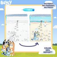 Horizon Group USA Bluey Aqua Art - Reusable Water Reveal Activity Pages With Water Pen for No-Mess Drawing and Coloring - Image 2