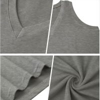 KKJ 2 Pack Womens Tank Tops Summer V Neck Sleeveless Loose Casual Blouses Beach Vacation Outfits Shirt Spring Trendy Clothes - Image 5