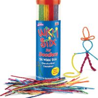 Wikki Stix for Doodlers - Kid's Travel Essential: Portable Creativity On-The-Go! Pack of 24 Wikki Stix in Neon and Primary Colors. Made in USA ! 3 & Up. - Image 2