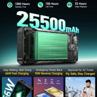 Ulefone Armor 34 Pro 5G Rugged Smartphone with 150 Lumens Projector, 32GB+512GB ROM/2TB, 25500mAh 66W, Android 15, 6.95" 120Hz, 64MP+50MP+50MP 32MP, 1100LM LED Light/Waterproof/NFC/Dual 5G/Widevine L1 - Image 3
