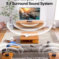 ULTIMEA 5.1 Virtual Surround Sound Bar, 320W Home Theater Surround System with Adjustable Speakers & Subwoofer, TV Speaker Soundbar, Sound Bar for Smart TV, Bluetooth 5.3, Easy Setup, Poseidon D50 - Image 2