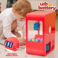 JOYIN Claw Machine Arcade Toy with LED Light & Adjustable Sound, Rechargable Dispenser Toys Mini Vending Machine for Kids - Perfect Christmas & Birthday Big Gifts for Kids, Ages 3+ - Image 8
