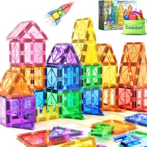 Kids Toys Magnetic Tiles Starter Set Classroom Must Haves, Magnetic Blocks for Toddlers Magnet Building Toys Preschool Montessori Learning Games for 3+ Year Old Boys & Girls