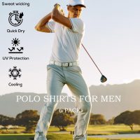 OYGSieg 6 Pack Mens Polo Shirts Performance Short Sleeve Golf Shirt Moisture Wicking Athletic Casual Collared T-Shirt - Image 4