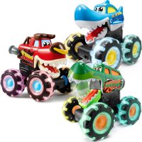 JOYIN 3 Pack Monster Truck Toy - Motion Activated Light-Up Cars for Toddlers - Monster Treads Lightning Wheels - Baby Toy Present - Press & Go Cars for Boys Girls Birthday Gifts - Image 9