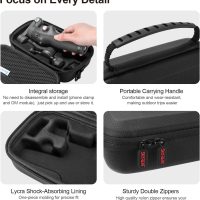 Skyreat Osmo Mobile 7P Case,PU Leather Portable Storage OM 7P Case Shoulder Bag for DJI OM 7 /7P Smartphone Gimbal Stabilizer Accessories - Image 4