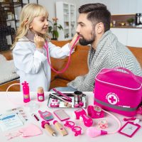 Doctor Kit for Kids Girls, 34 Pcs Kids Doctor Kit for Toddlers 3-5 with Medical Storage Bag & Real Stethoscope, Pretend Play Set for Boys Girls Fun Role Playing Game - Image 2