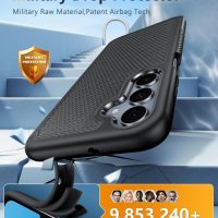 FNTCASE for Samsung Galaxy A16-5G Case: Dual Layer Protective Heavy Duty Cell Phone Cover with Non Slip Textured Back - Shockproof Rugged Military Grade Drop Protection Bumper Tough Black - Image 5