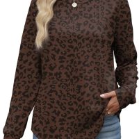WIHOLL Sweatshirt for Women Crewneck Long Sleeve Shirts Curved Hem Lightweight Sweaters Fall Clothes 2025 - Image 2