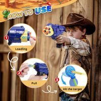 2-Player Shooting Game Toy,Foam Dart Toy Gun with Auto Reset Rotating Shooting Target,Ideal Gift for Kids Ages 4, 5, 6, 7, 8,9,10+ - Image 5