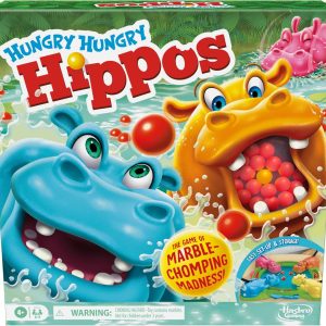 Hungry Hungry Hippos Game for Preschoolers | Instant Marble Relaunch, Easy Set-Up & Storage| Ages 4 and Up | 2 to 4 Players | Kids Games