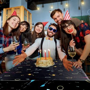 Glow Party Table Covers Neon Plastic Tablecloths for Black Light Birthday Party Supplies Decorations 108 x 54 Inch Disposable Neon Glow Table Cloths Decorations(1 Pieces)