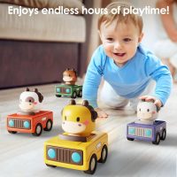 iPlay, iLearn Press to Go Car Toys for Toddlers 1-3, Baby Animal Racing Cars, Infant Play Vehicle Set, Baby Push Go Friction Car Toys for 6-9-12-18 Months, 1st Birthday Gifts for 1-2 Years Old Boys - Image 6