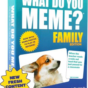 WHAT DO YOU MEME? Family Edition by Relatable, Now with Refreshed Content - Kids Games 8+, Family Games for Kids and Adults, The TikTok Viral Sensation, Includes 300 Caption Cards, 108 Photo Cards