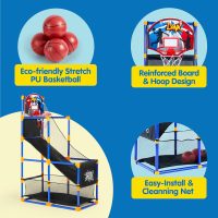JOYIN Arcade Basketball Game Set with 4 Balls and Hoop for Kids 3 to 12 Years Old Indoor Outdoor Sport Play - Easy Set Up - Air Pump Included - Ideal for Competition - Image 4