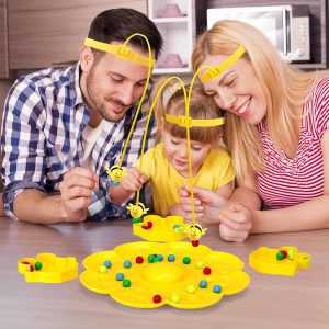 Fun Family Games for Kids and Adults,Funny Family Night Party Board Games 2025 for Kids Ages 4 and up,Boardgames for Outdoor Backyard Travel Camping,Bee Magnetic Toy Magnet Game with String