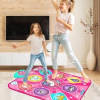 Unicorn Dance Mat, Dance Mixer Rhythm Step Play Mat, Pink Dance Pad with LED Lights, Adjustable Volume, Built-in Music, 5 Game Modes, Xmas B-Day Gifts for 3-12 Years Old Girls Toys - Image 7