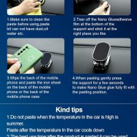 2 Pack Alloy Folding Magnetic Car Phone Holder,360° Rotation Magnetic Cell Phone Holder for Car [Super Strong Magnet] Bracket Magnetic Dashboard Phone Car Mount for All Smartphone (Silver+Black) - Image 7