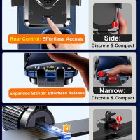 Qifutan Dash Mounted Holders Phone Holders for Your Car Phone Mount for Car Windshield Dashboard Air Vent Universal Hands Free Automobile Cell Phone Holder Fit for iPhone Smartphone - Image 6