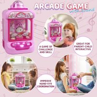 Claw Machine for Kids, Mini Vending Machine Girls Unicorn Toys, Candy Grabber Prize Dispenser with Sound & 20 Mini Plush Toys, Electronic Arcade Game Indoor Toy for Home Party Birthday Gifts - Image 4