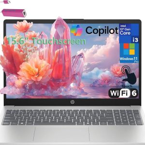 HP Touchscreen Laptop Computer for College Student Home Study & Business, 32GB RAM, 1TB PCIe SSD, 13th Gen Intel Core (Beat i5-1155G7), 15.6", WiFi 6, HDMI, Windows 11 Pro, Tichang Type-C HUB