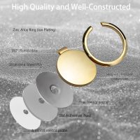 Metal Cell Phone Ring Holder Finger Ring Stand, 360 Degree Rotation Ring Kickstand Grip Holder for Magnetic Car Mount, Gold - Image 6