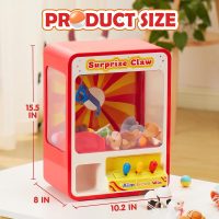 JOYIN Claw Machine Arcade Toy with LED Light & Adjustable Sound, Rechargable Dispenser Toys Mini Vending Machine for Kids - Perfect Christmas & Birthday Big Gifts for Kids, Ages 3+ - Image 7