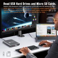 ByDiffer 4K Ultra HD Digital Media Player, TV MP4 Video Player for USB Drive/Micro SD Card, H.265/HEVC, Digital Signage, Auto Playback, HDMI/AV/Optical Output (Grey) - Image 5