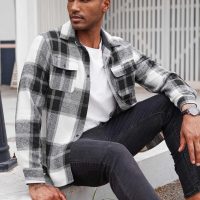 COOFANDY Men's Flannel Shirts Long Sleeve Cotton Plaid Shirt Jacket Casual Button Down Shirt with Pockets - Image 4