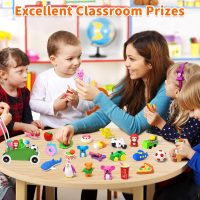 70 Pack Animal Erasers for Kids Bulk Desk Pets Classroom Prizes Treasure Box Toys for Classroom Supplies, 3D Puzzle Mini Erasers Pencil Eraser Back to School Supplies for Kids Party Favors (Random) - Image 3