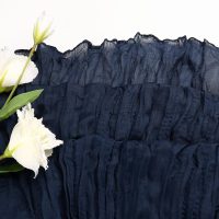 35x120 Inches Navy Blue Cheesecloth Table Runner , Boho Style Cheesecloth Tablecloth for Wedding, Party, Birthday, Holiday and Office Decor - Image 2