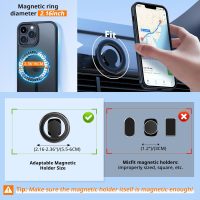 CACOE Magnetic Case for iPhone 13 & iPhone 14 6.1 inch-Compatible with MagSafe & Magnetic Car Phone Mount,Anti-Fingerprint TPU Thin Phone Cases Cover Protective Shockproof (Matte Black) - Image 4