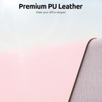 YSAGi Leather Desk Protector, Office Mat, Large Mouse Mat, Non-Slip PU Leather Blotter, Laptop Pad, Waterproof Writing Pad for Office and Home (Light Pink, 23.6" x 13.8") - Image 2