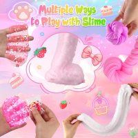 6 Pack Slimes, Pink Slime Kids, Cloud Slime kit for Girls Ages 8-12, Toys for Girls and Boys, for Kids Slime Set Party kit Goodie Bag Stuffers, 4 5 6 7 8 9 10 Year Old Girl Birthday Gift Cute Stuff - Image 5