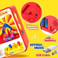 JOYIN Claw Machine Arcade Toy with LED Light & Adjustable Sound, Rechargable Dispenser Toys Mini Vending Machine for Kids - Perfect Christmas & Birthday Big Gifts for Kids, Ages 3+ - Image 3