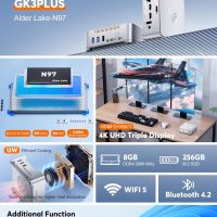 KAMRUI GK3Plus Mini PC Computer, W-11 Pro 12th Alder Lake N97 Mini PC (up to 3.6GHz), 8GB DDR 256GB M.2 SSD, Mini Desktop Computers Support Gigabit Ethernet, 2xHDMI+VGA 4K Triple Display/WiFi/BT - Image 2