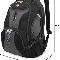 SwissGear 1900 Scansmart TSA 17 Laptop Backpack, Grey/Black, 19-Inch - Image 7