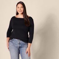 Amazon Essentials Women's Slim-Fit 3/4 Sleeve Boat Neck T-Shirt - Image 6