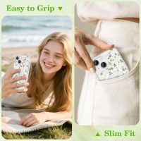 ZTOFERA for iPhone 13/14 Magnetic Case Compatible with Magsafe,Aesthetic Floral Pattern Design Cute for Girl Women,Anti-Drop Protective Hard Phone Cover for iPhone 13/14-Big White Flower - Image 5