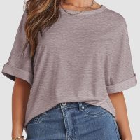 ATHMILE Womens Oversized T Shirts Summer Tops Spring Casual Loose Fit Workout Short Sleeve 2025 Beach Vacation - Image 3